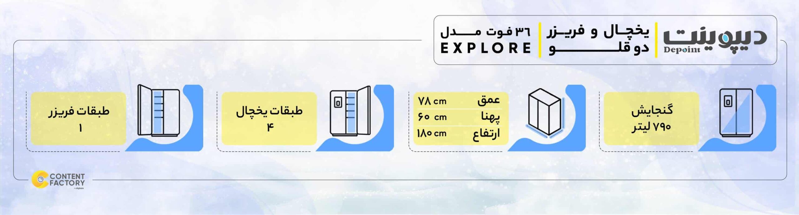 مشخصات یخچال دیپوینت اکسپلور